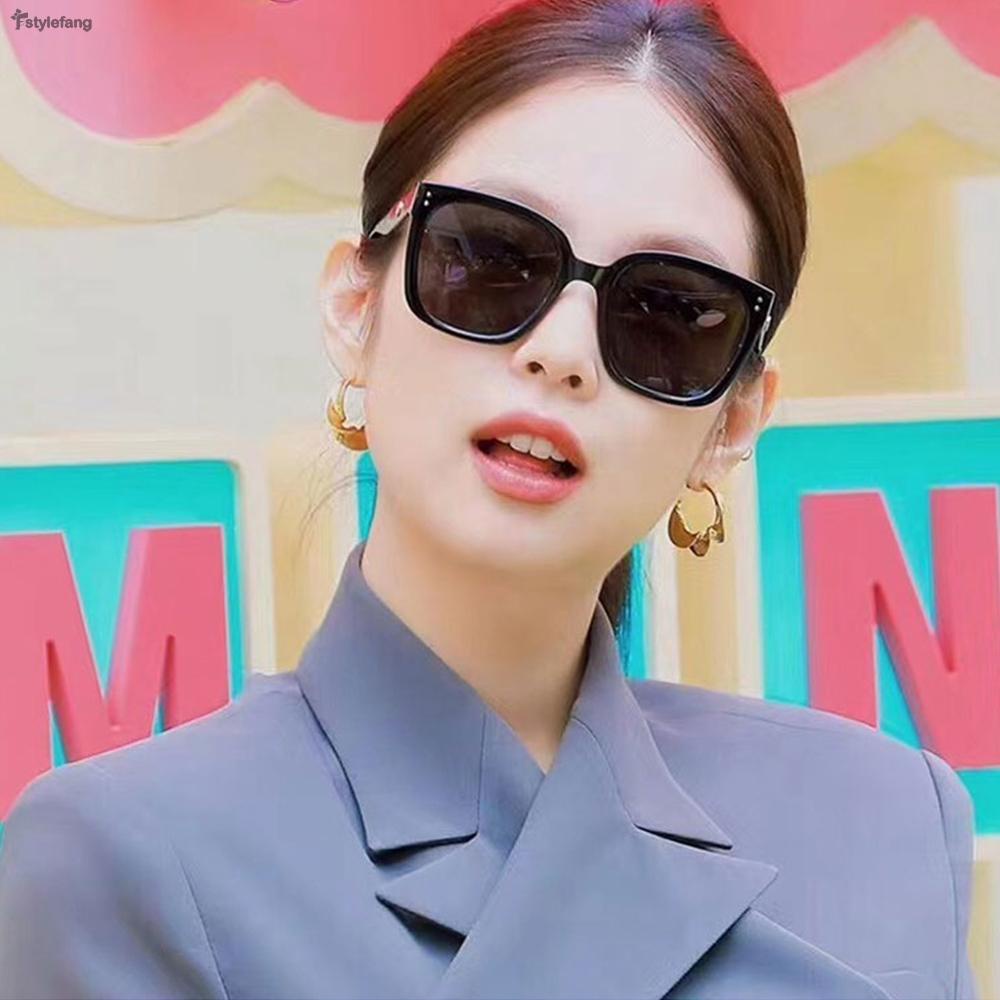 (GS) Kacamata Anti Sinar UV Sunglasses Hitam Gaya Korea