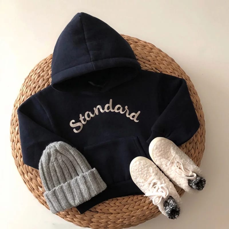 STANDARD BORDIR HOODIE ANAK - ATASAN ANAK KEKINIAN PREMIUM