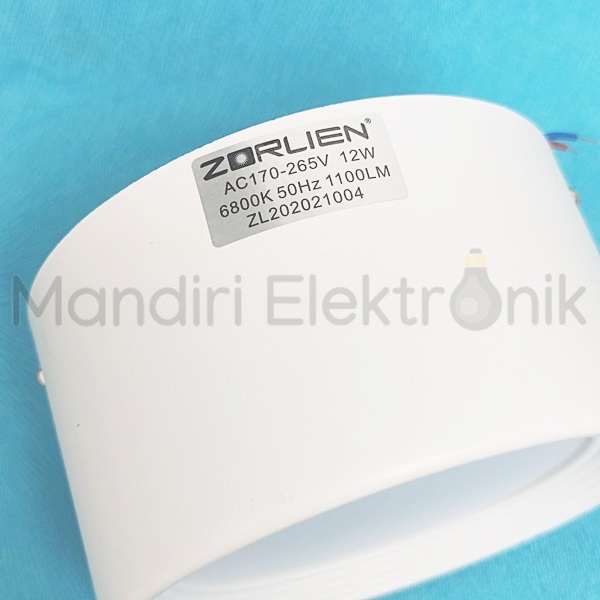 Lampu Downlight LED Panel OB Bulat 12W 18W Downlight Outbow 4 Inch 6 Inch Zorlien Cahaya Putih