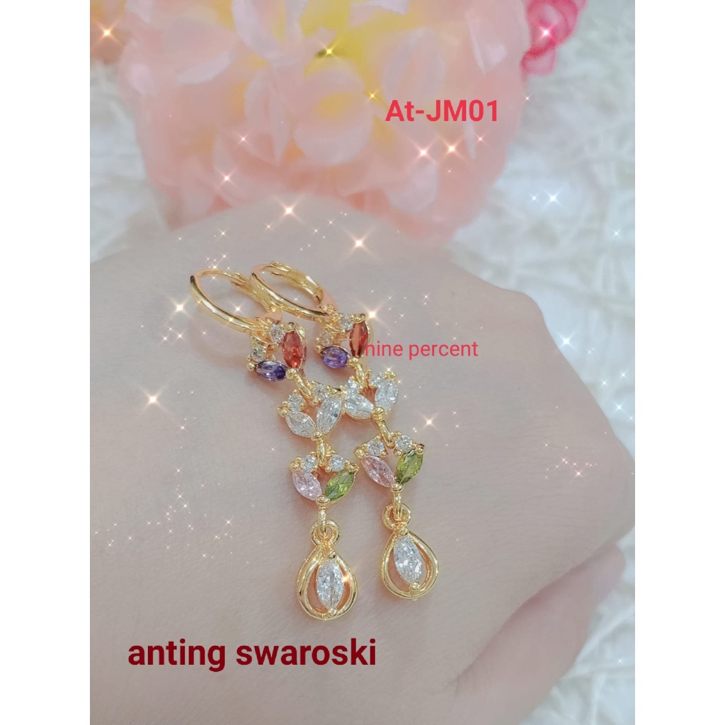 ANTING JURAI SWAROSKI /PERHIASAN DEWASA/AKSESORIS FASHION/FASHION/ANTING