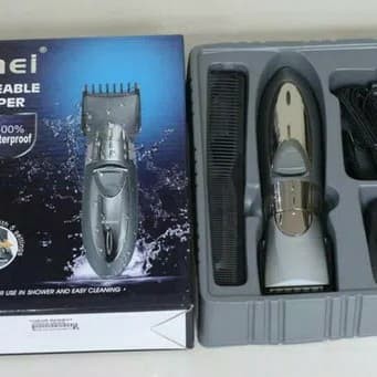 alat cukur rambut mesin cukur rambut kemei km 605 rechargeable