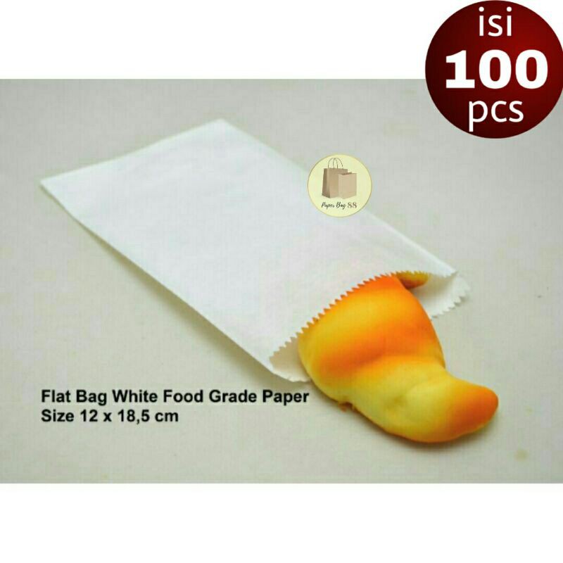 

Kantong Kertas French Fries Flat Putih 12x18.5 cm (isi 100 pcs)