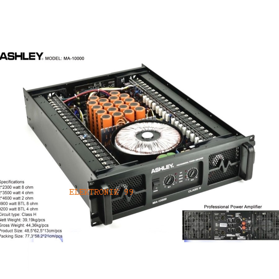 Power Ashley MA 10000 Original Amplifier MA10000 Class H