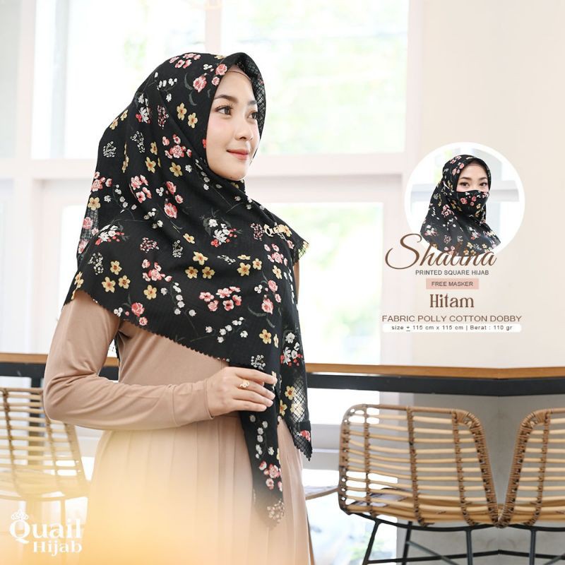 Jilbab Segiempat Quail Model Shalina