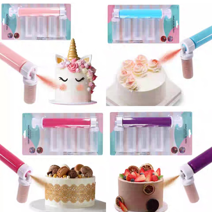 CAKE SPRAY GUN COLORING MANUAL UNTUK DEKORASI CUPCAKE / MANUAL AIRBRUSH BAKING SPRAY TUBE