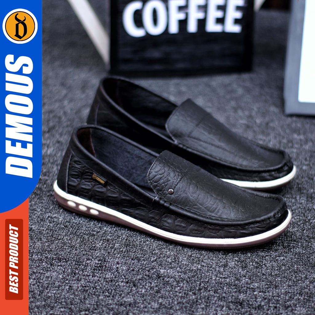 DEMOUS Britan - Sepatu Formal Pria Pantofel Oxford Kulit Asli