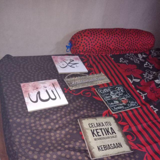 Home Decor Pajangan 1 Set Lafaz Allah Muhammad Hiasan Dinding Gantungan Islami 20x20cm