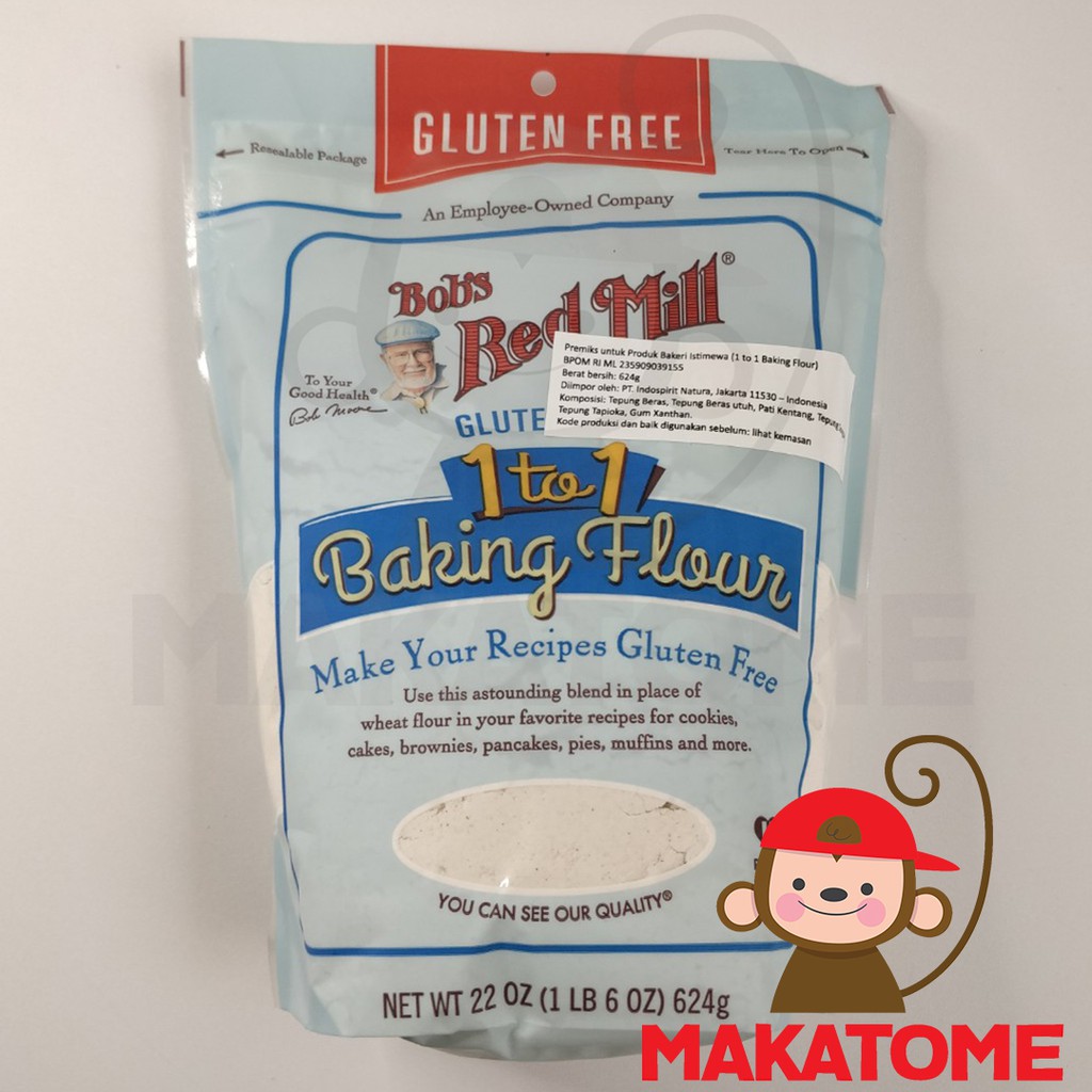 

Bobs Red Mill 1 to 1 baking flour 22 OZ 624g 22oz 624gr 624 gr g Bob s