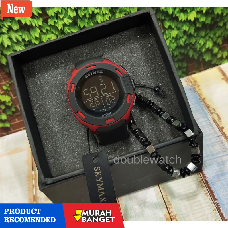 jam digital pria terbaik- JAM TANGAN SKYMAX 1817 orginal