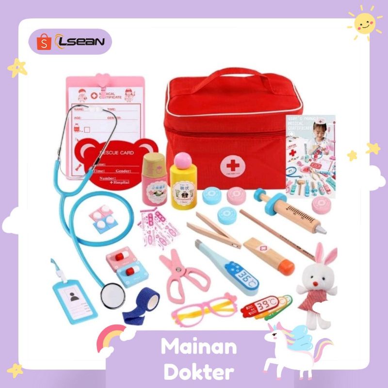 Mainan Anak Dokter / Medical Doctor Kit Wooden Toys