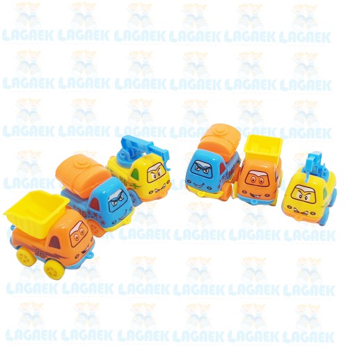 MAINAN ANAK CARTOON TRUCK CONSTRUCTION ISI 6 TRUCK MINI MAINAN KOLEKSI TRUCK UNTUK ANAK COWOK