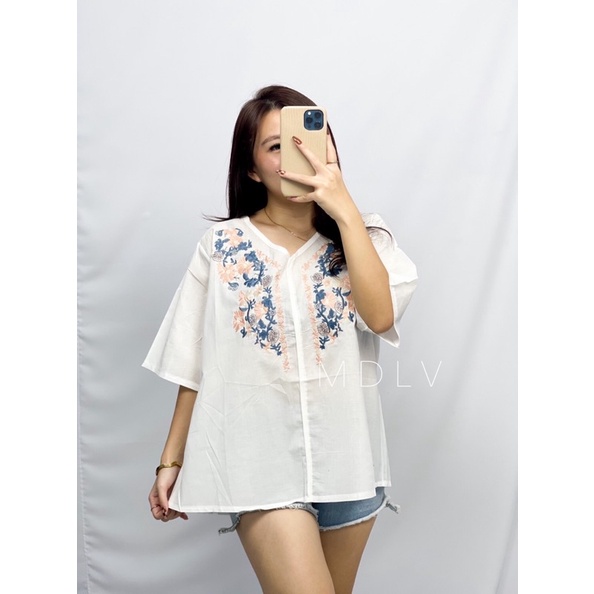 MDLV ~ 5073 Jovanna Embroidered Top Atasan Blouse Wanita Fashion import