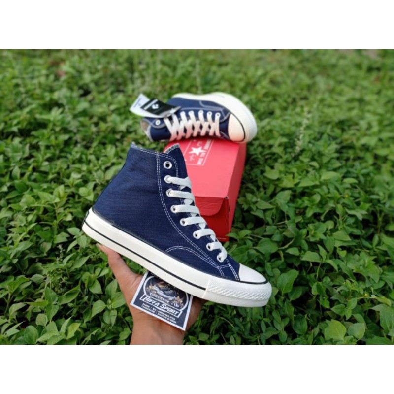 SEPATU CONV3RSE 70S NAVY HIGH PREMIUM BNIB MURAH