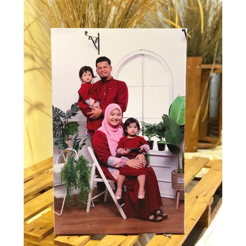 Cetak Foto Jumbo Bingkai kayu besar gambar bening