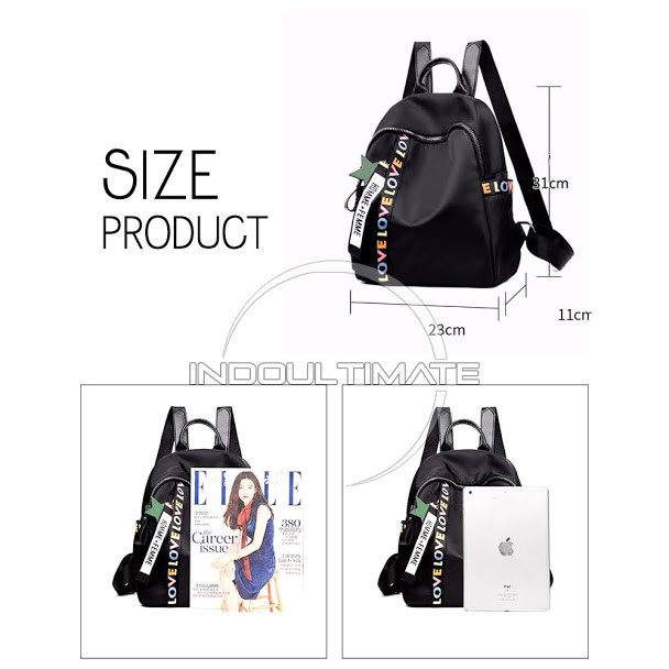 Tas Ransel Wanita LL-016 BAHAN TEBAL Tas Korea Wanita / Tas Import Murah Backpack Cewek Tas wanita