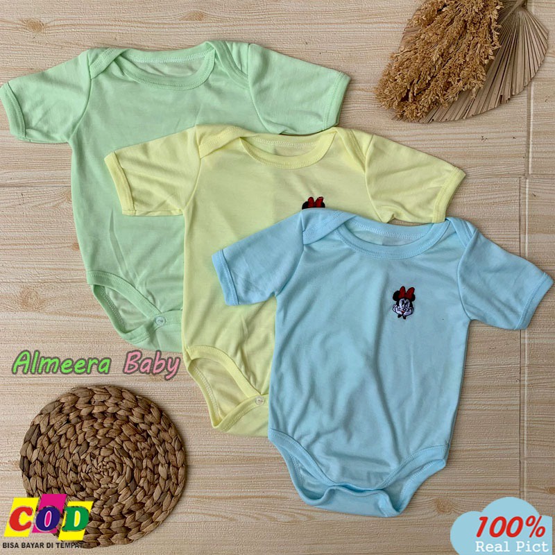 3 PCS Jumper Bayi Jumsuit Bayi Baru Lahir Usia 0-6 Bulan Almeera Baby and Kids