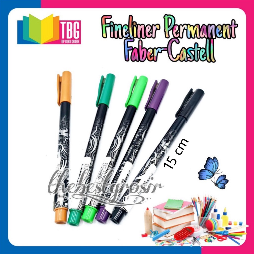 

1 PCS FINELINER PERMANENT FABER CASTELL / PULPEN MENGGAMBAR / ALAT GAMBAR
