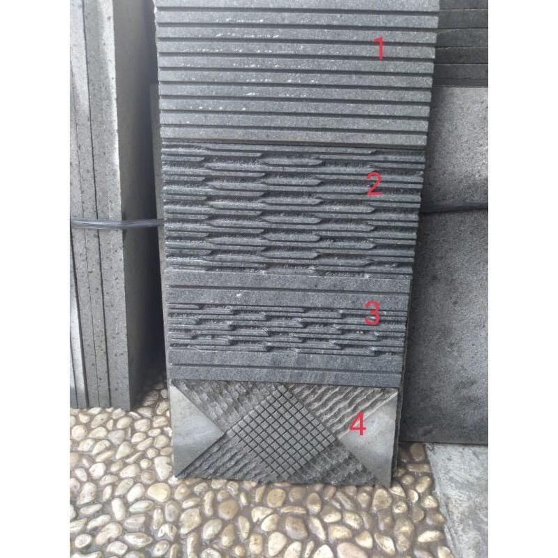 Batu alam Andesit Motif,Polos Bakaran ukuran 15x30 dan 20x40