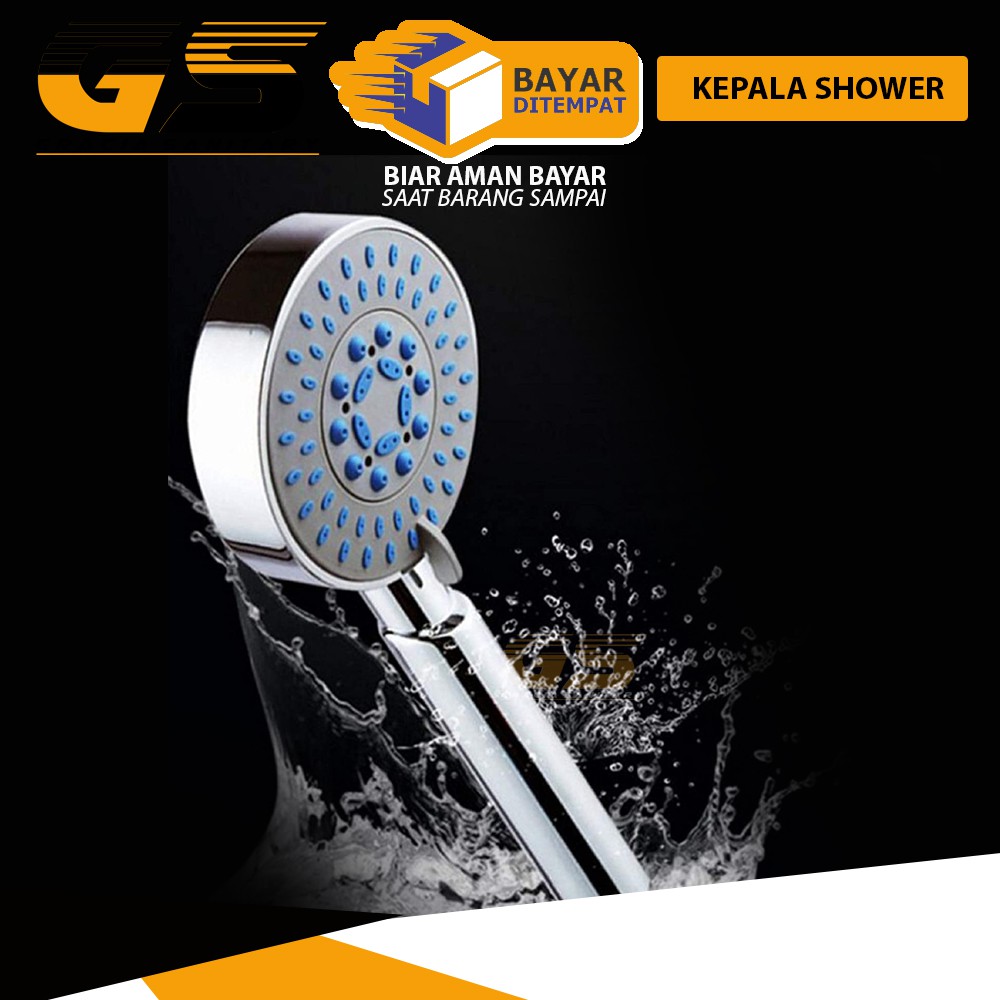 Shower Mandi Kepala shower 8043 Set Selang Dan Hanger Pegangan selang shower