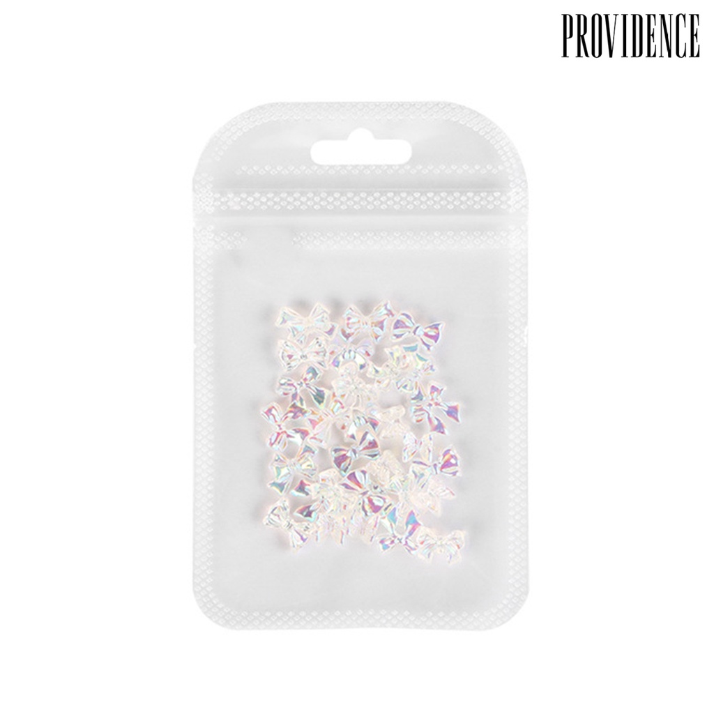 Providence 30Pcs/Pack Nail Art Bowknot Stylish Decorative Resin Bow Rhinestone Manicure Decoration for Women