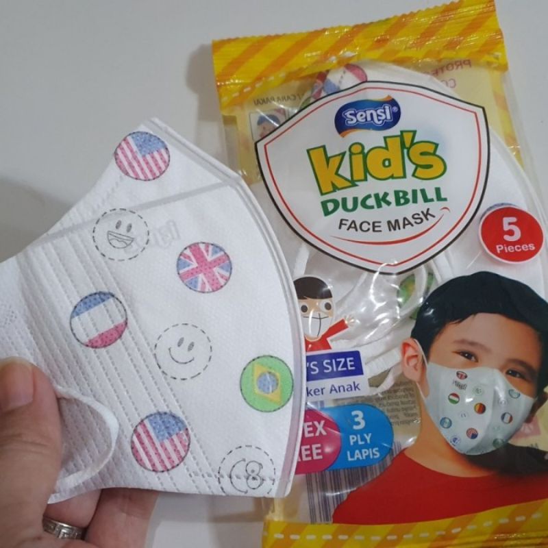 Masker Sensi Duckbill Kids Motif pack (isi 5 pcs)