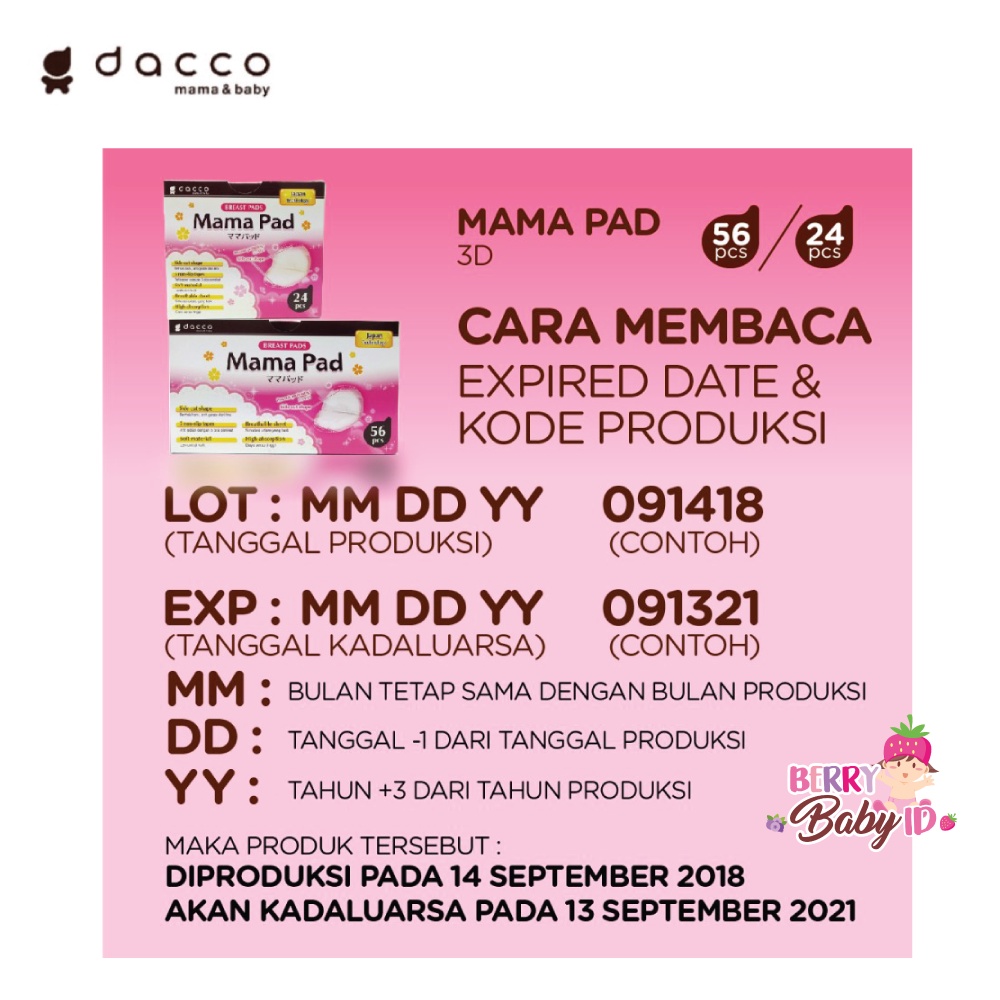 Dacco Mamapad Breastpad Flower Mama Pad Breast Pad Berry Mart