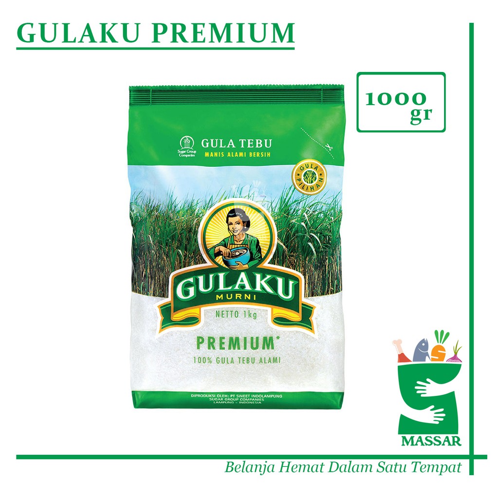 

GULAKU GULA TEBU PREMIUM HIJAU 1kg