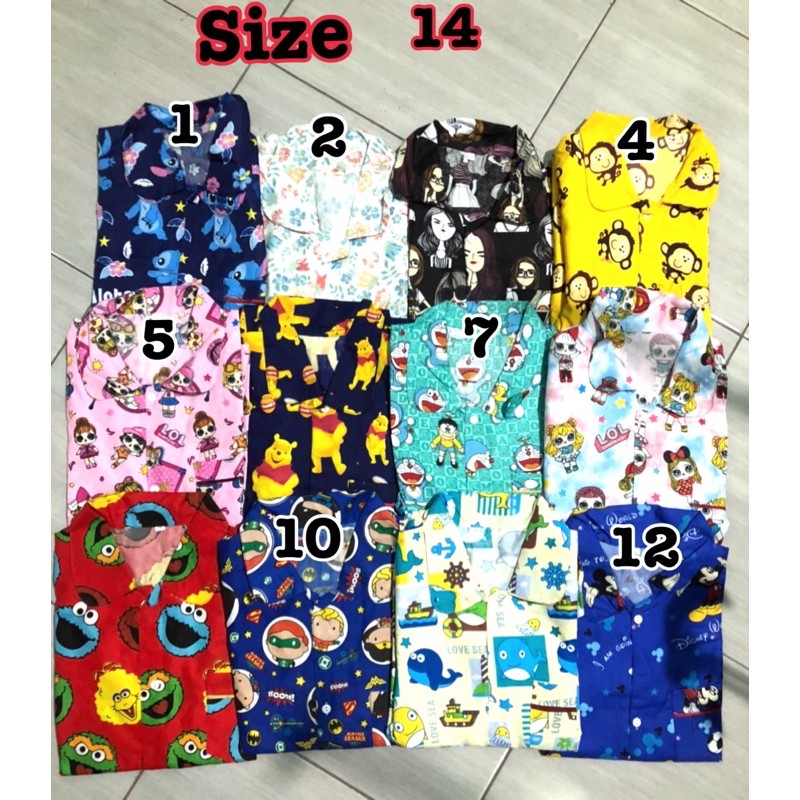 Piyama anak usia 12-16 tahun untuk remaja tanggung baju tidur nablfashion sz 14 16 18 bkn mrk rysya