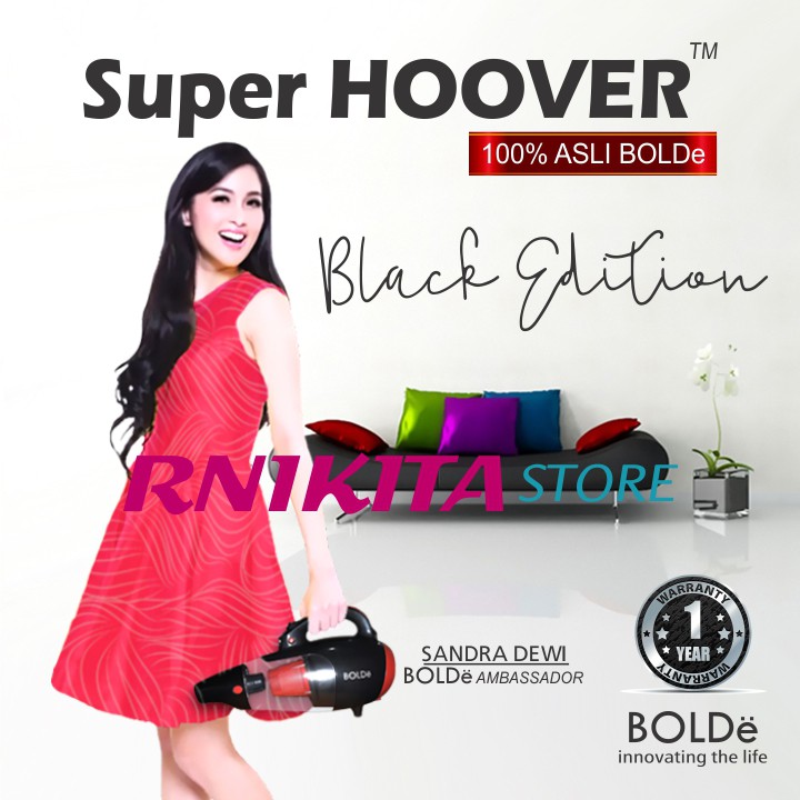 BOLDe SUPER HOOVER BLACK COLOR EDITION - Handy Cyclone Vacuum Cleaner 2 in 1 + Blower