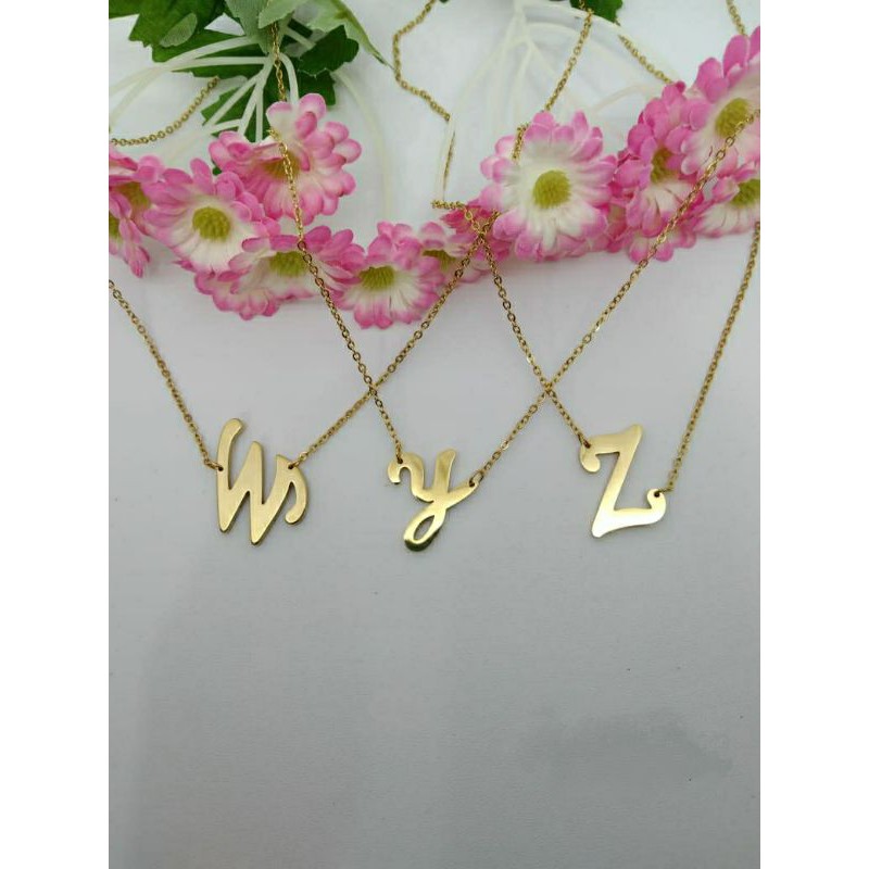 Fourfashion Kalung huruf latin titanium premium