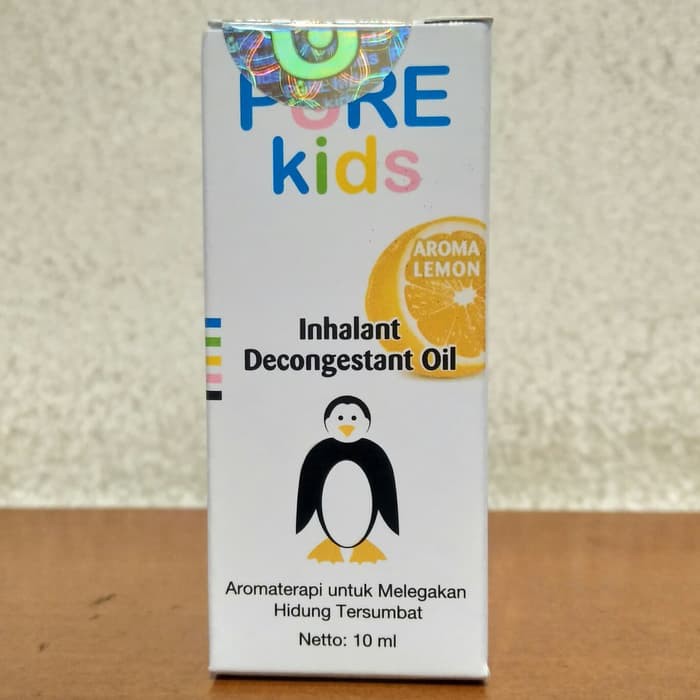 Pure Baby Kids Obat Pilek Hirup Bayi Inhalant Oil Lemon 10ml Aromaterapi Flu Batuk Decongestant HIA6