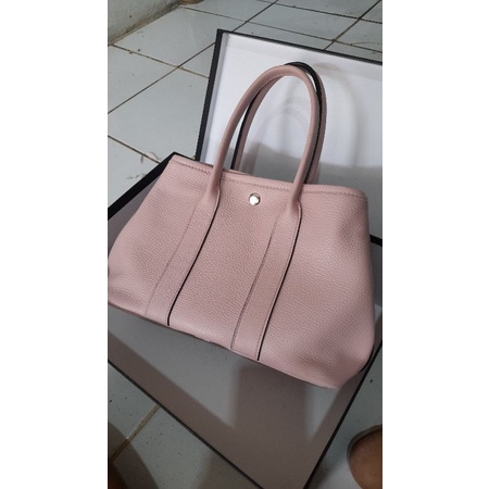 

tas kulit asli soft pink handmade