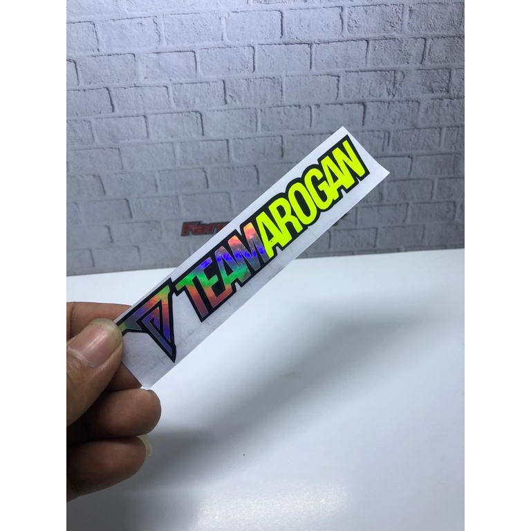 Stiker tim arogan sticker team arogan 12 cm