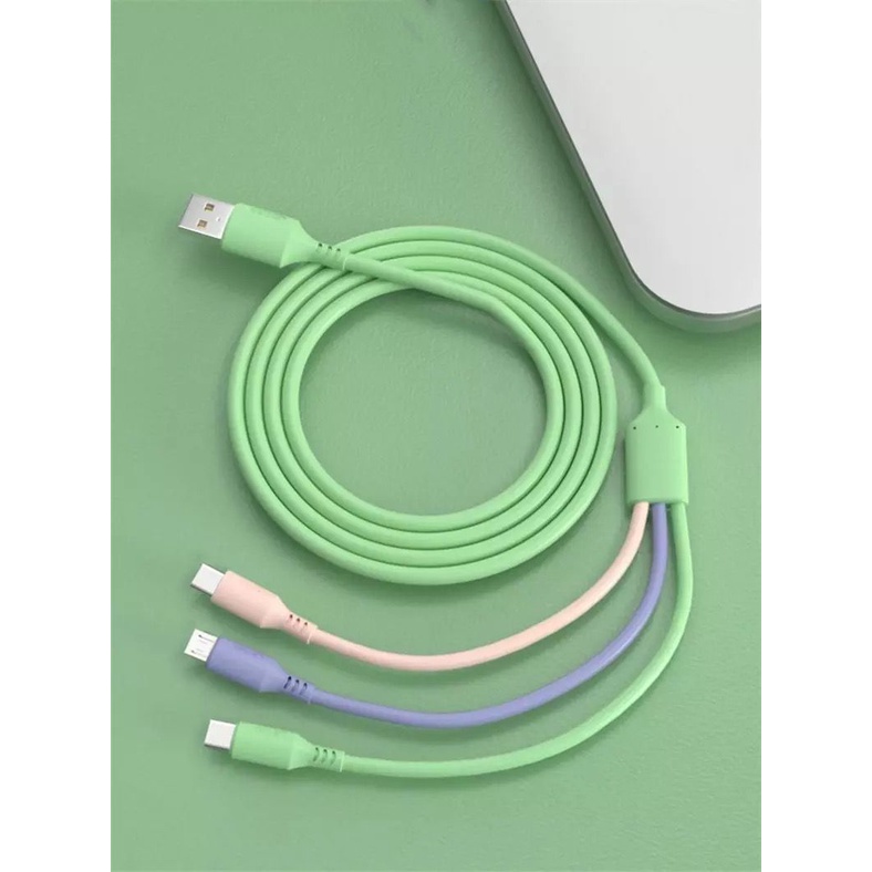 [RO ACC] NVN-KD27 NANVAN MACARON 3IN1 KABEL DATA CHARGER FAST CHARGING