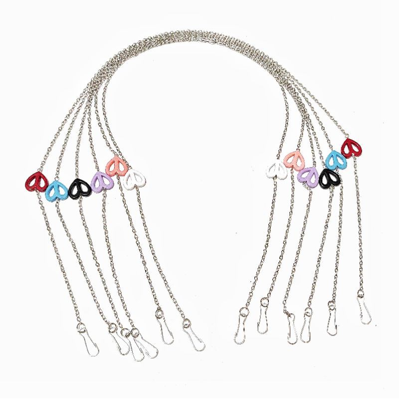 Kalung Gantungan Masker Strap Mask Pastel Love Chain Series