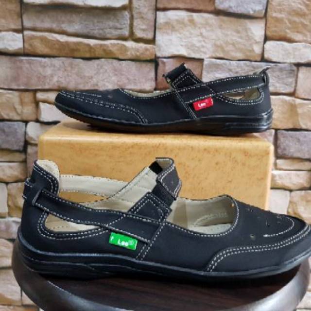LAST STOCK LeeShoes KODE LUVH Sepatu hitam cewekFlat Shoes