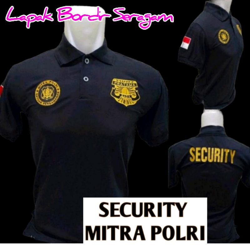 Kaos Gada Pratama - Kaos Kerah Gada Pratama Hitam Full Bordir
