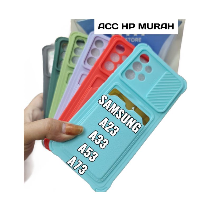 SAMSUNG A12 M12 A03 CORE A33 A53 A73 SOFT CASE + TEMPAT KARTU