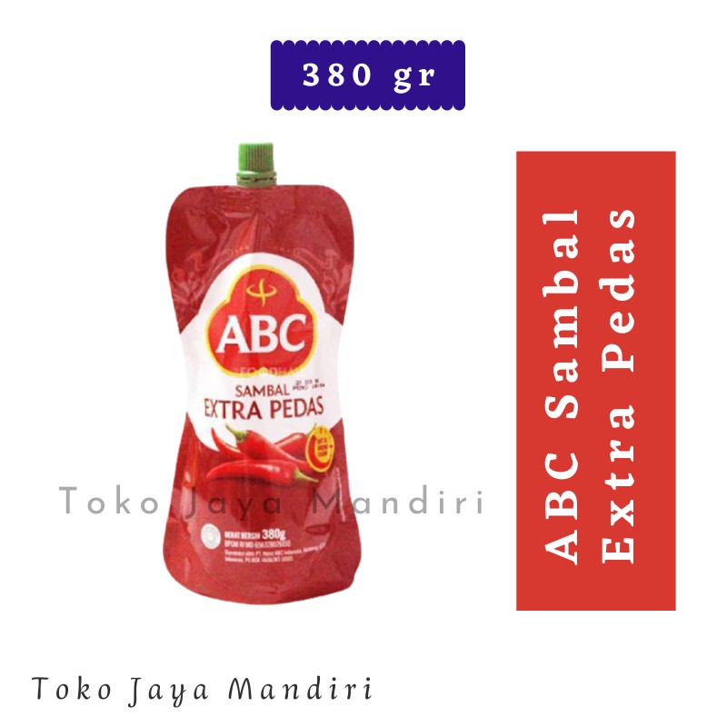 

Abc saos sambal extra pedas 380gr pouch