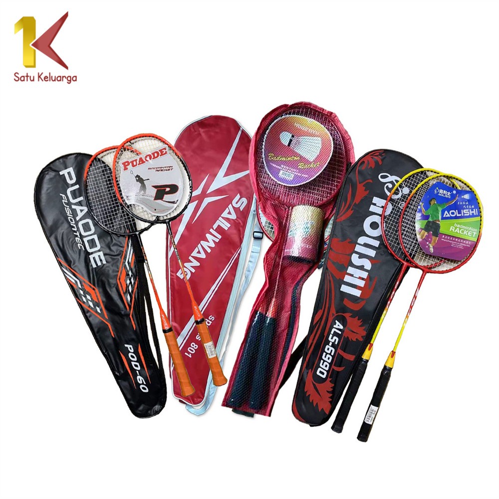 Satu Keluarga Raket Badminton Set O5-O7 Alat Olahraga Raket Bulutangkis Isi 2 Bonus Tas Bulu Tangkis