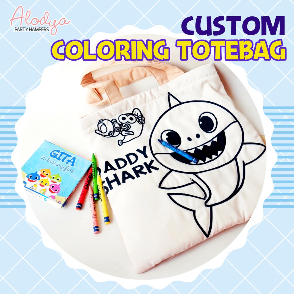Custom Coloring Totebag (Totebag Mewarnai)