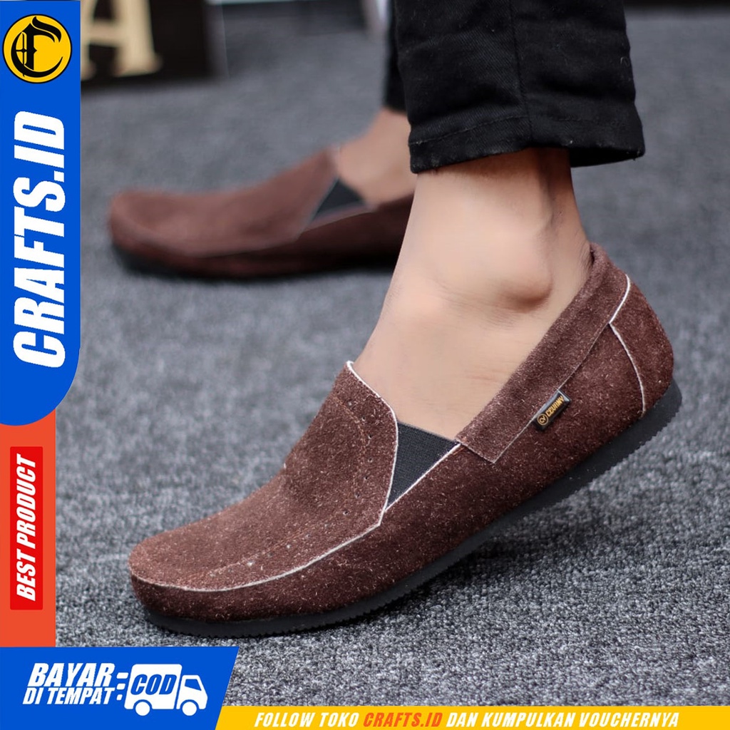 CRAFTS mario - Sepatu Casual Slip On Slop Santai Pria