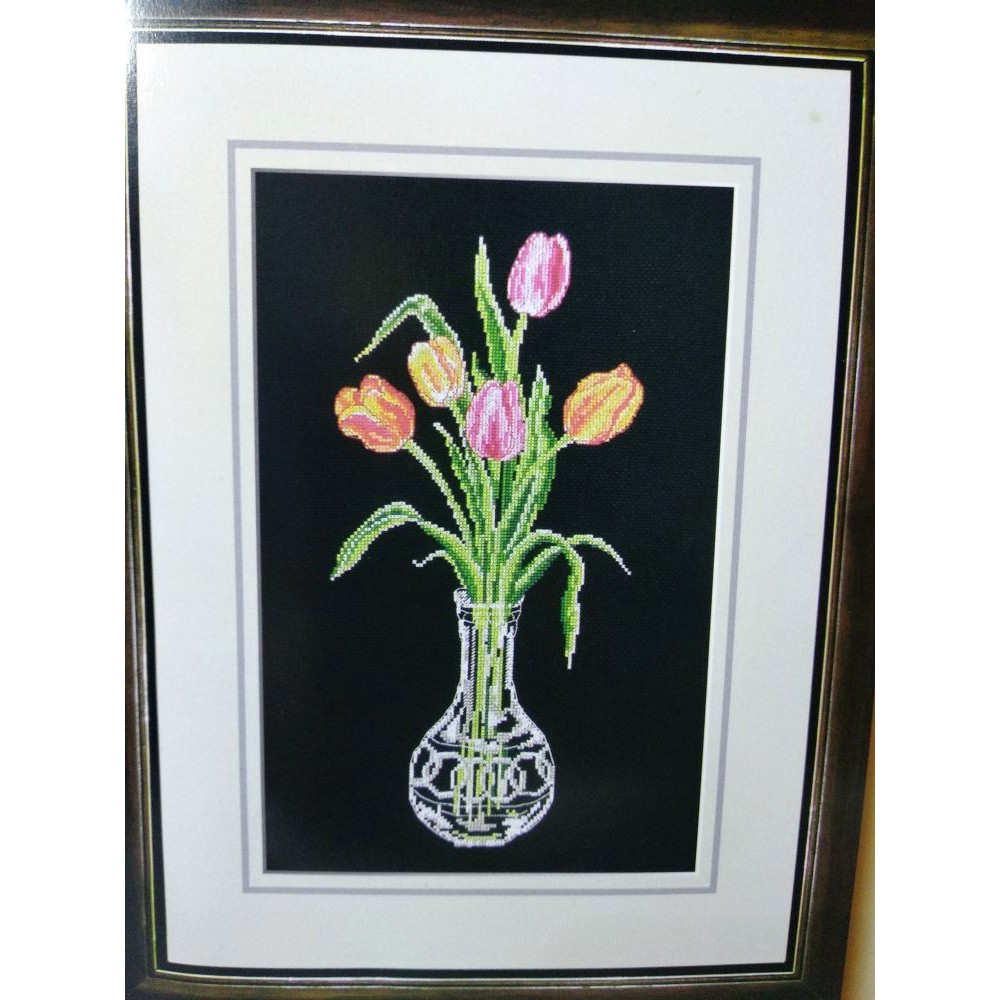 Paket DIY Craft Sulam Kristik DOME 31003 Vas Bunga Flower Tulip
