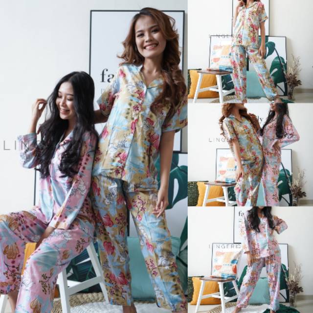 LingeriQ Piyama Rayon PREMIUM Joy Pajamas Baju  Tidur  