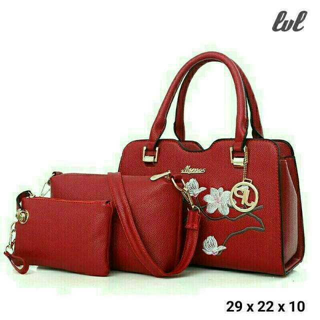 Tas Kahiyang 3in1 Handbag Tas Wanita Cantik Besar (2tas muat 1kg) dibrodir