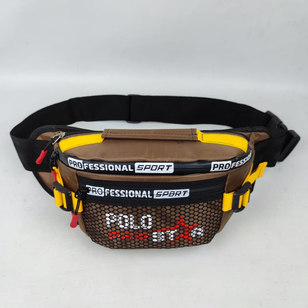 Tas Pria Tas Pinggang Original  Polo Prostar Waistbag Waterproof Tas Selempang Bahu