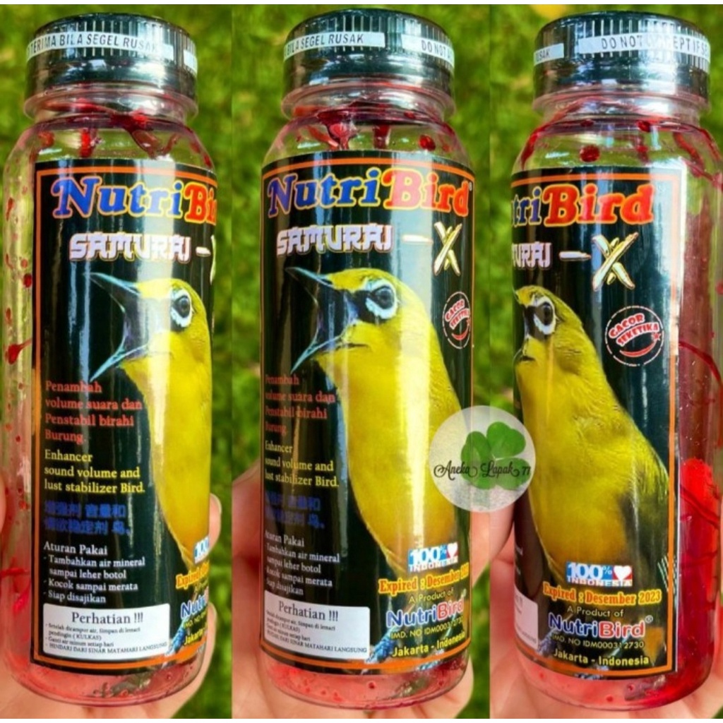 Nutri Bird Samurai X Vitamin Nutrisi Juara Kicau Burung Indah Merdu