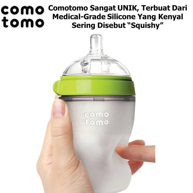 COMOTOMO GREEN 250ML TWIN PACK BOTTLE - botol susu bayi | botol comotomo | dot bayi