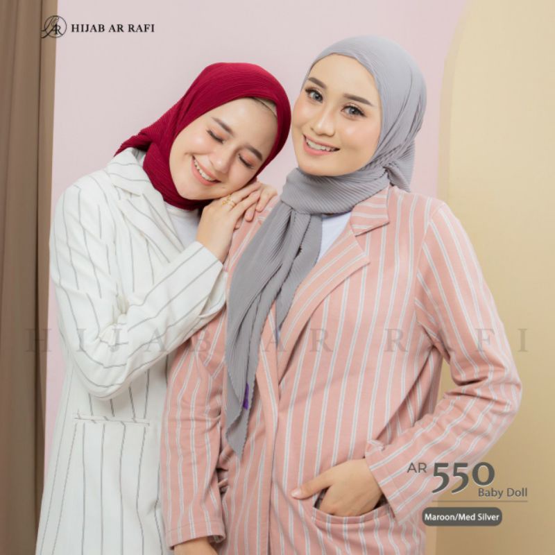 HIJAB ARRAFI AR 550//HIJAB SEGI EMPAT FULL PLISKET//HIJAB SIMPLE