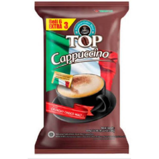 

Top coffe capucino 25gr x 6pcs free 3pcs